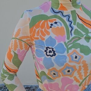 FRNCH Multicolor Floral Long Sleeve Top
